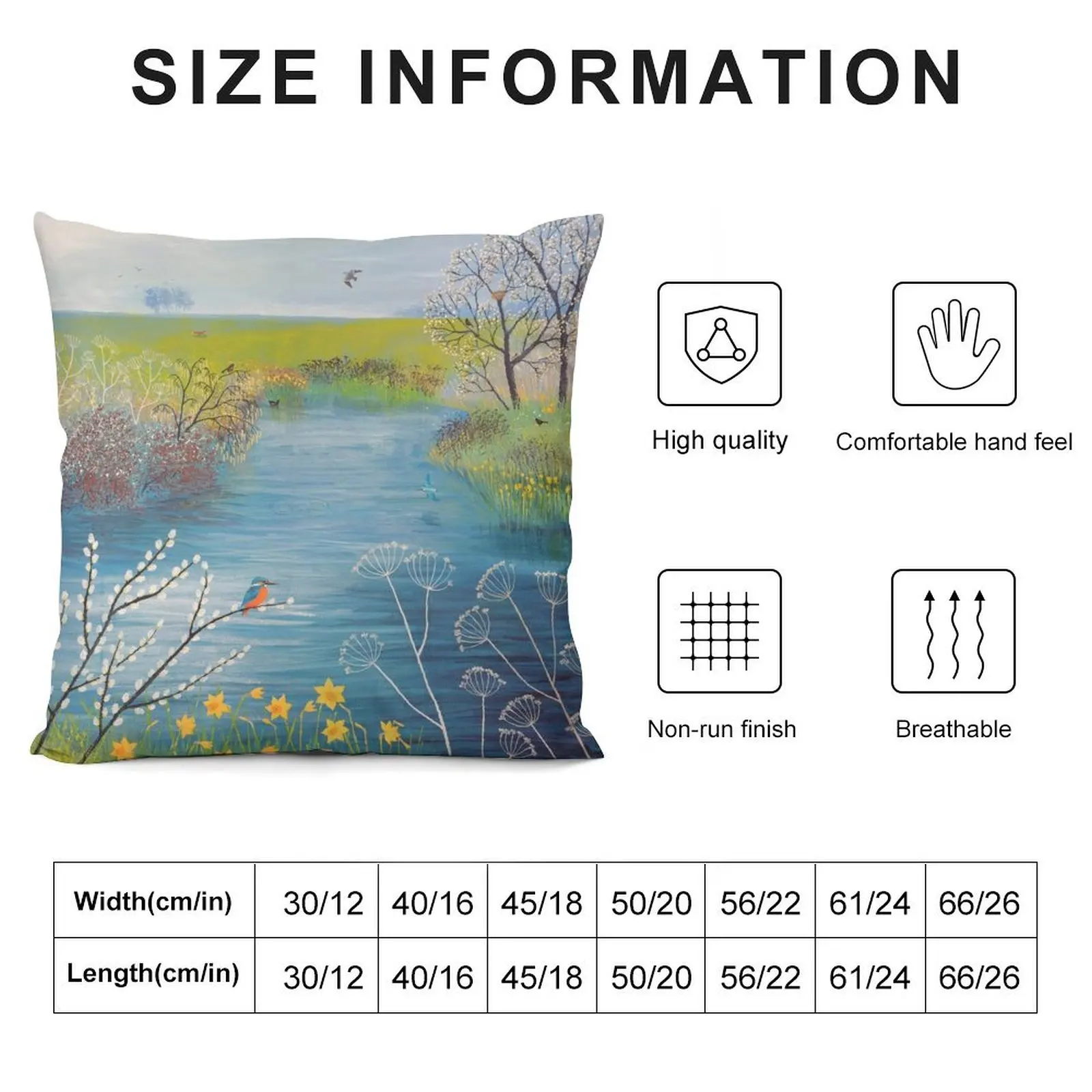 Spring at Kingfisher Pool Throw Pillow Decorative Cover For Living Room Plaid Sofa pillow