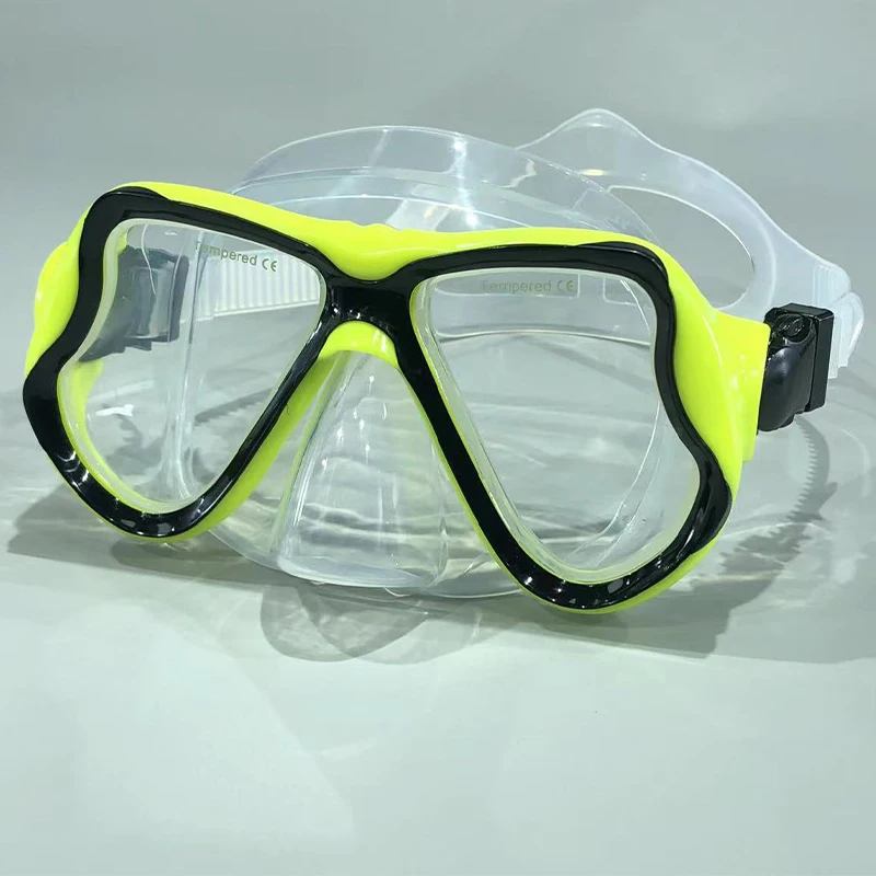 Tauchmasken für Erwachsene, Schnorchel-Atemschlauch-Set, Brille für Damen und Herren, rutschfeste Schnallenmasken – Detail 6