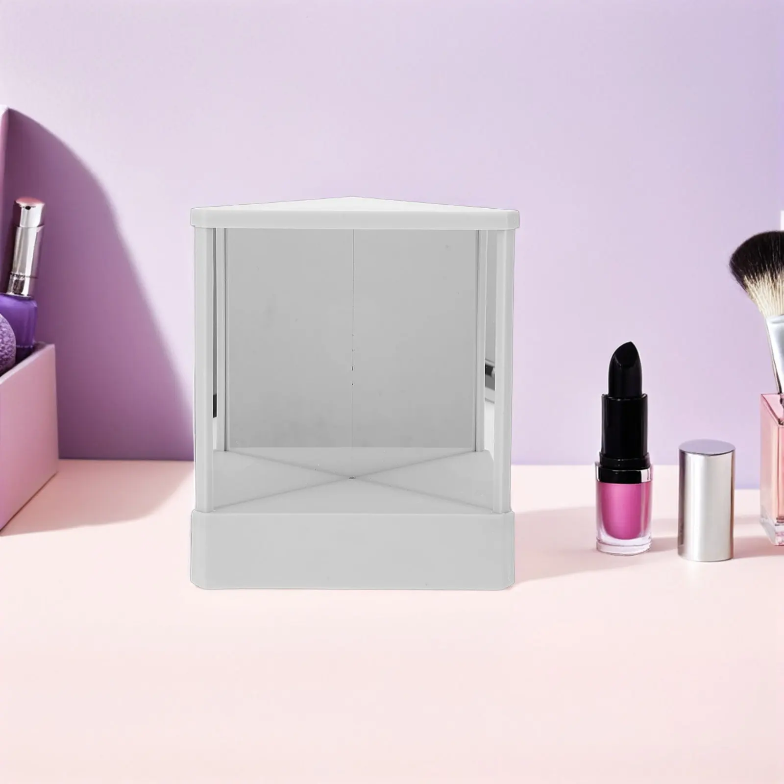 Non-Reversing Makeup Mirror True Reflection White Glass Stand for Vanity Table Professional Beauty Salon Precision Hd Clarity