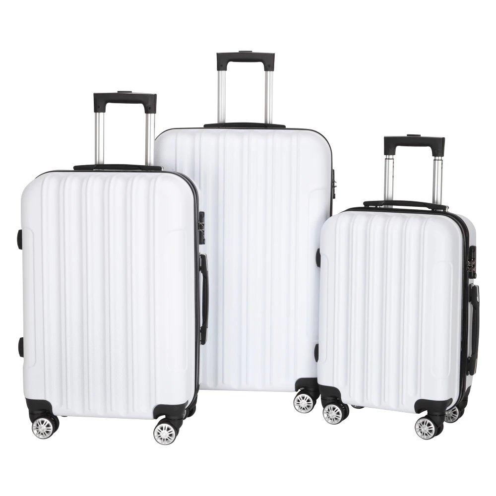 

Vertical pattern 3-in-1 with handle universal wheel, trolley case 20in 24in 28in ABS aluminum alloy trolley, fashionable color