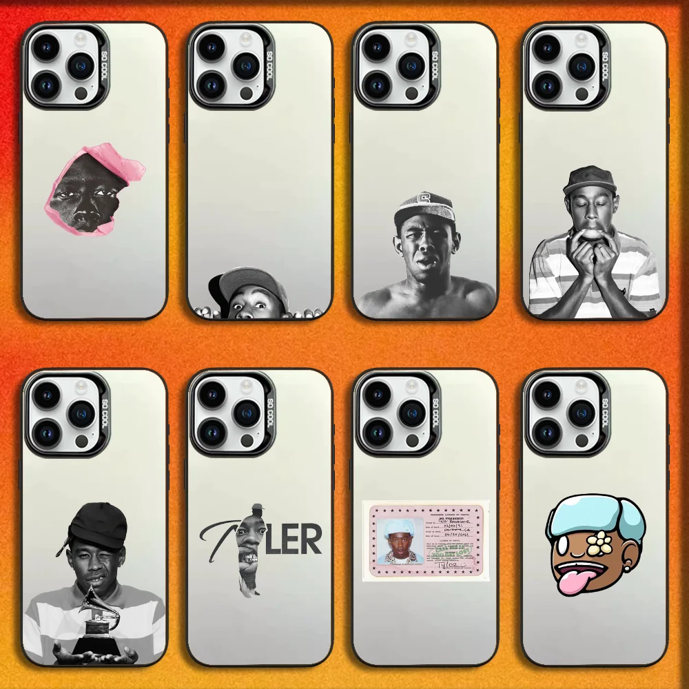 

Singer T-TYLER THE CREATOR Phone Case For iPhone 16,15,14,13,12,11,Mini,Pro,E,MAX Black Candy Matte Shockproof Cover