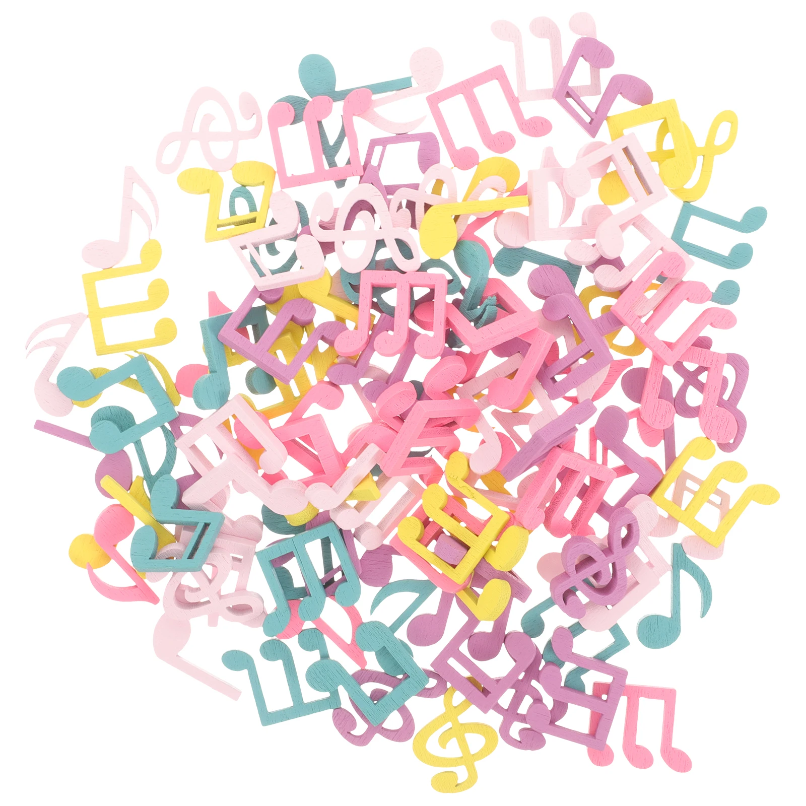 

Colored Musical Note Wood Slices Decorative Painted Pieces DIY Wooden Cutouts for Craft Projects Autumn Decorations Thanksgiving