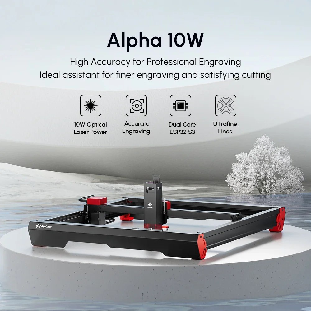 Algo Alpha 10W Diy portable Plastic CNC mini wood cutter engraving machine  engraver