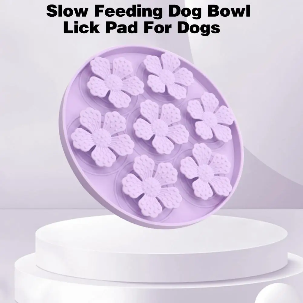 Slow Feeding Dog Bowl Silicone Pet Licking Mat with Suction Cups for Mental Stimulation Reduce Boredom Dog Cat for Keeping