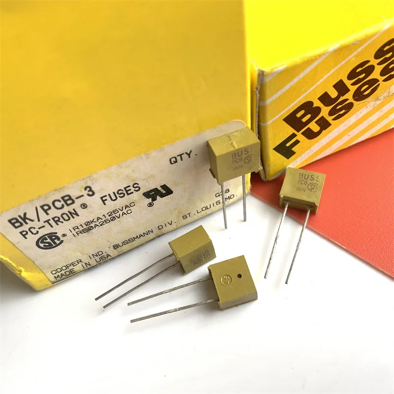 5PCS PCB-3 Imported PCB circuit board fuse 3A 250V fast-melting BK/PCB-3 genuine