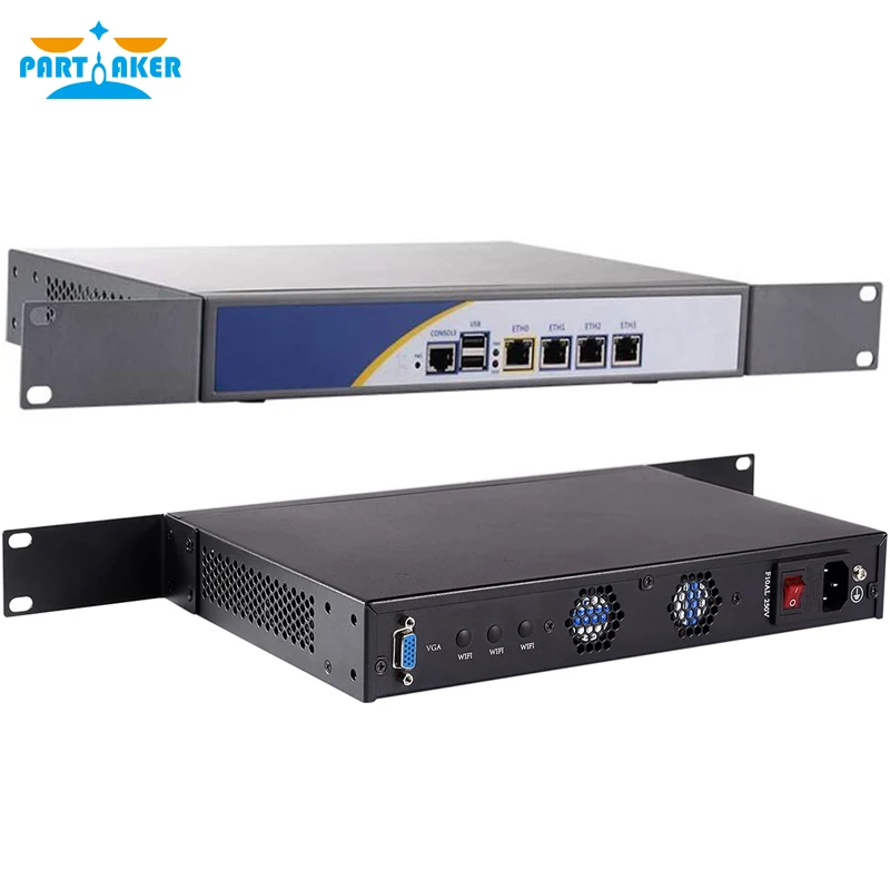 Partaker Firewall Network Appliance de Sécurité du Routeur PC Intel Atom N2600 4xIntel Gigabit LAN OPNsense VPN COM VGA