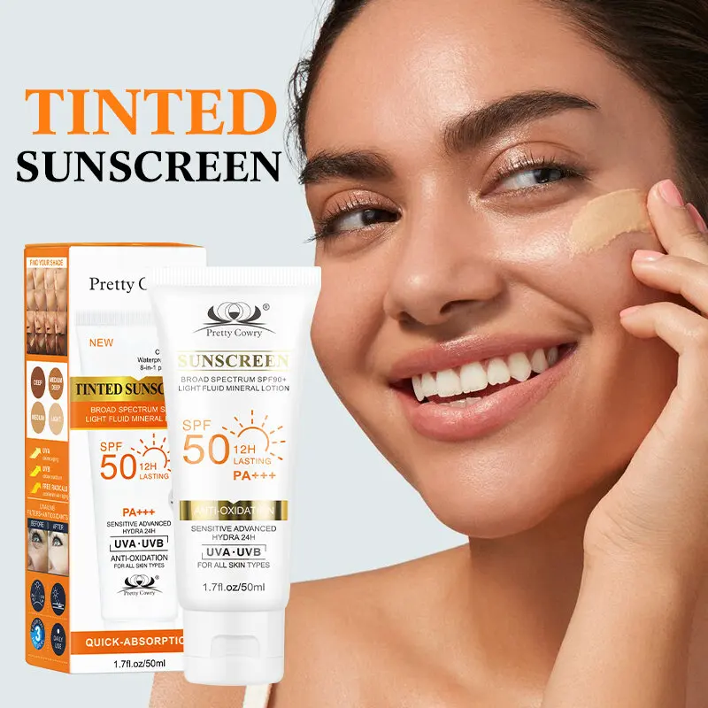 

SPF50 Face and Body Sunscreen PA+++ Broad Spectrum Skin Cream Waterproof UV Protection Lightweight Portable Fluid Sunblock