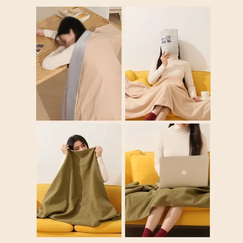 يمكن ارتداؤها بطانية كهربائية 3 مستويات التدفئة USB التدفئة شتاء دافئ بطانية المنزل مكتب التدفئة في الهواء الطلق المراتب قابل للغسل