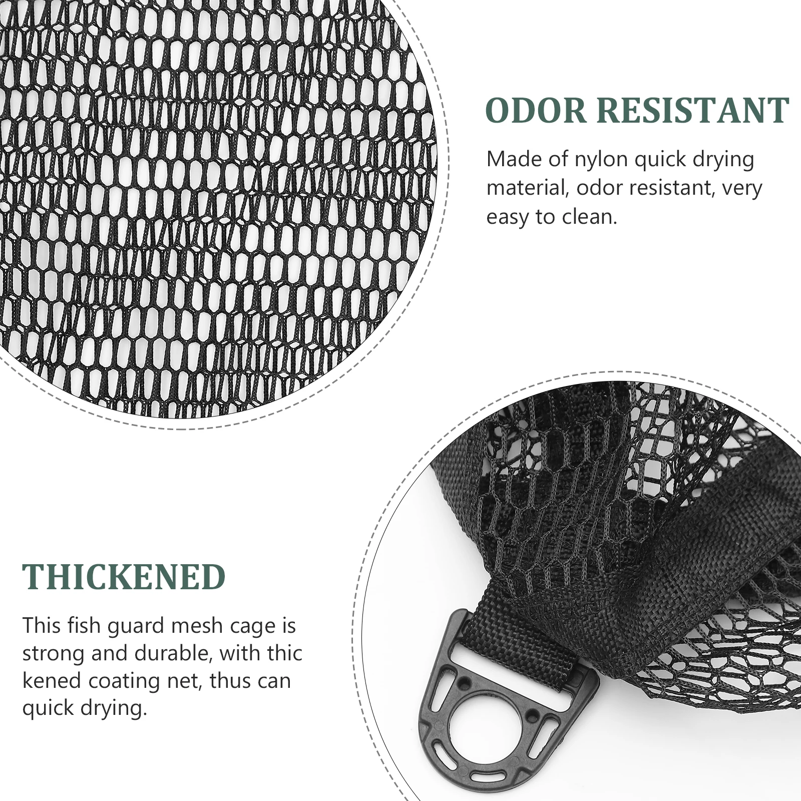 

Thickened Fishing Net Bag 60x100 Black Foldable Guard Mesh Cage Quick Drying Fishing Tools Crab Shrimp Lobster Supplies