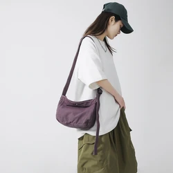 Vintage Canvas Women's Bag Messenger Bag Y2K Eco Bag Korean Shopping Satchel Murse Postman Shoulder Cross Bag Travel Handbags