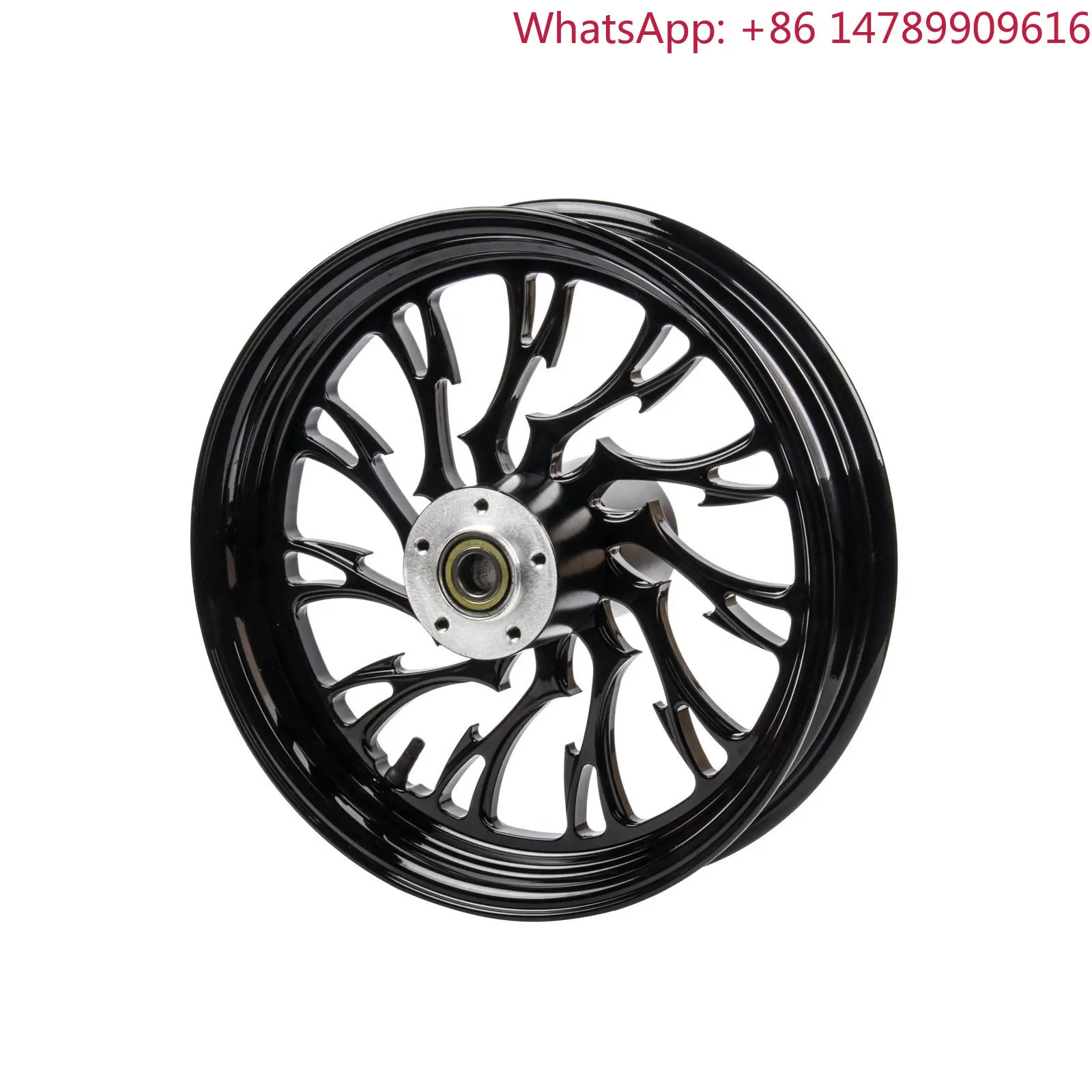 Motorcycle PartsCNC Aluminum Alloy Gloss Black Hollow-out Motorcycle Wheel Rims For 2018-2024 Softail Breakout Fat Boy Street Bo