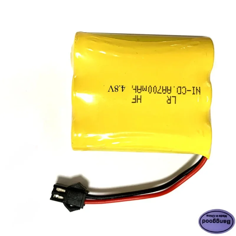 1PCS 700mAh 4.8V 4x AA NI-CD NiCD RC Rechargeable Battery Pack for Helicopter Robot Car Toys with SM Connect Plug