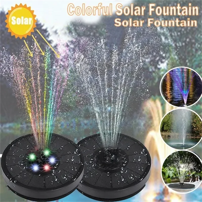 Pompa per fontana solare impermeabile piante a risparmio energetico che innaffiano il bagno di uccelli colorati fontana solare decorazione per piscina da giardino all'aperto