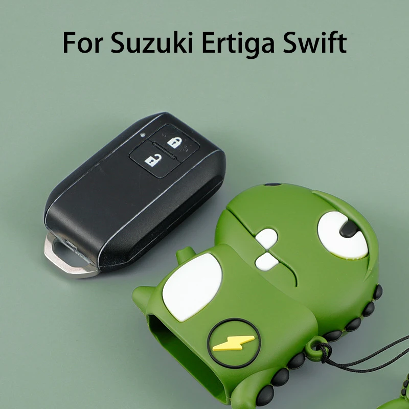 

Silicone for Suzuki Ertiga Swift Wagon R Japanese Monopoly Type 3C Ignis Embona XL7 Smart Remote Car Key Case Cover Fob Bag Ring