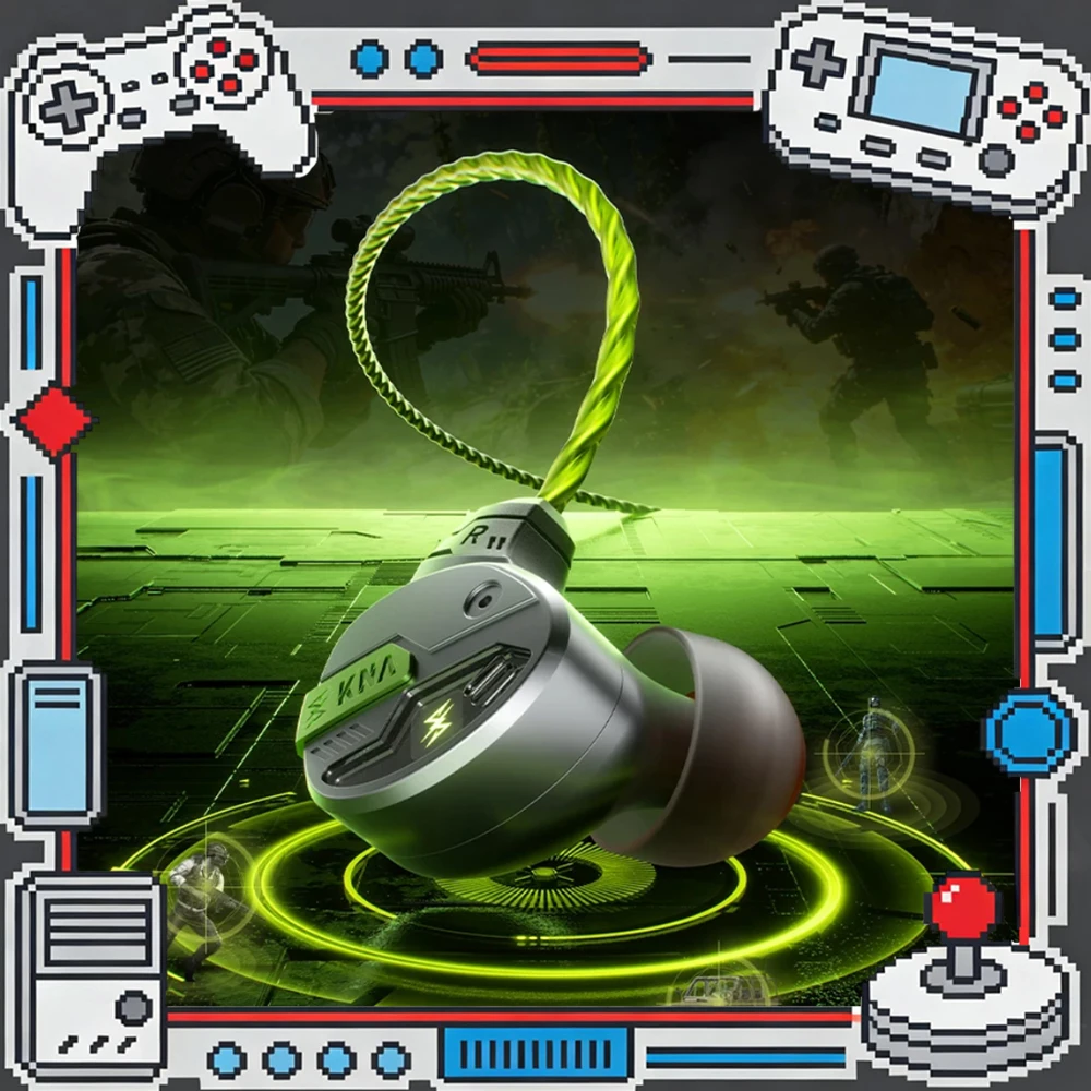 KNA Yaoguang Gaming Earphones Wired In-Ear Headset with Microphone Low Latency Sound Positioning for FPS PC Mobile Esports