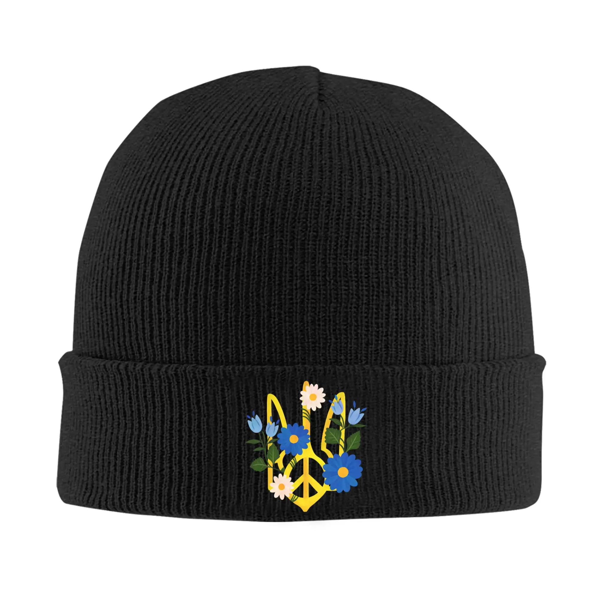 Azov Trident Ukraine Knit Hat  Cool Caps Men Women Unisex Outdoor Sport Beanie Hats Autumn Winter Thermal Elastic Bonnet Hats