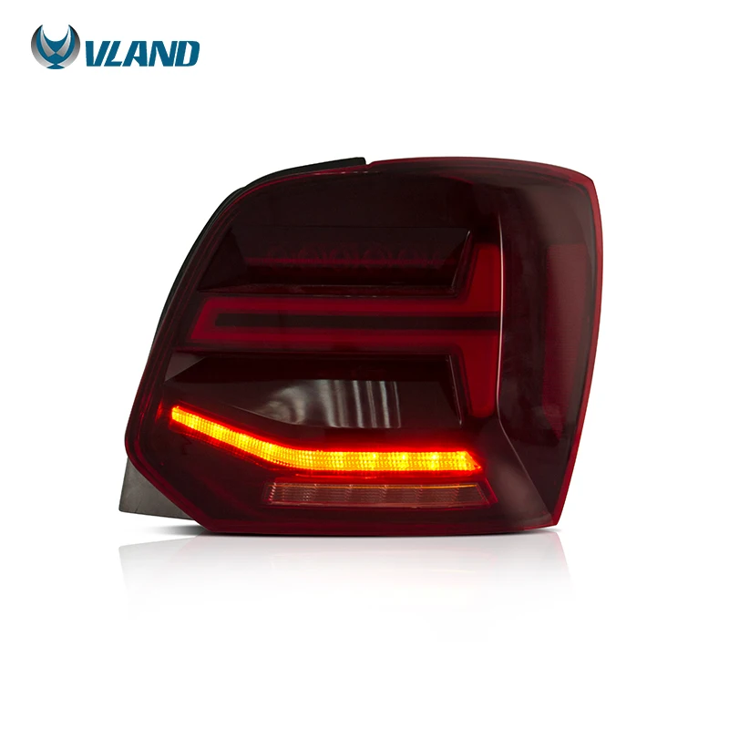 VLAND Full LED Taillights Assembly Rear Tail Lamp 2009-2018 Sequential Tail Light for for VW Polo Mk5