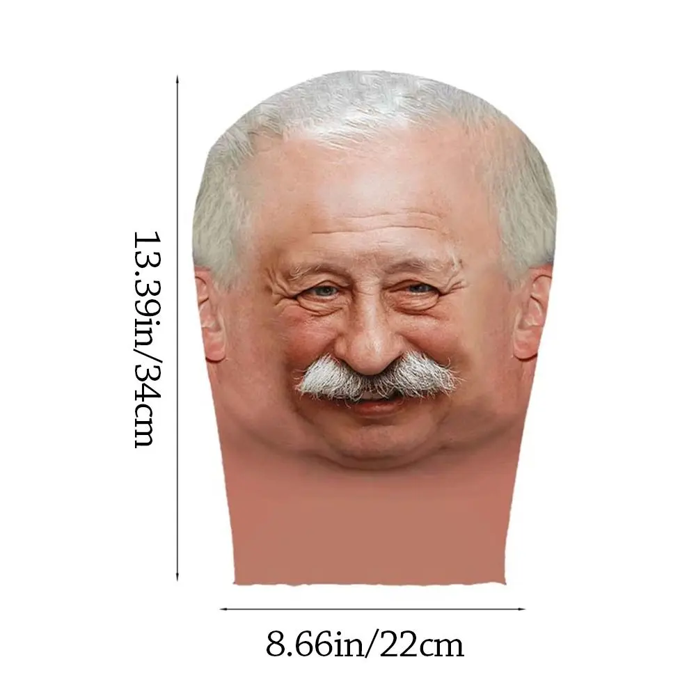 COS Double-sided Printing 3D Full Face Mask Sunscreen Funny Elastic Mesh Mask Headgear Celebrity Face Head Mask - view 6