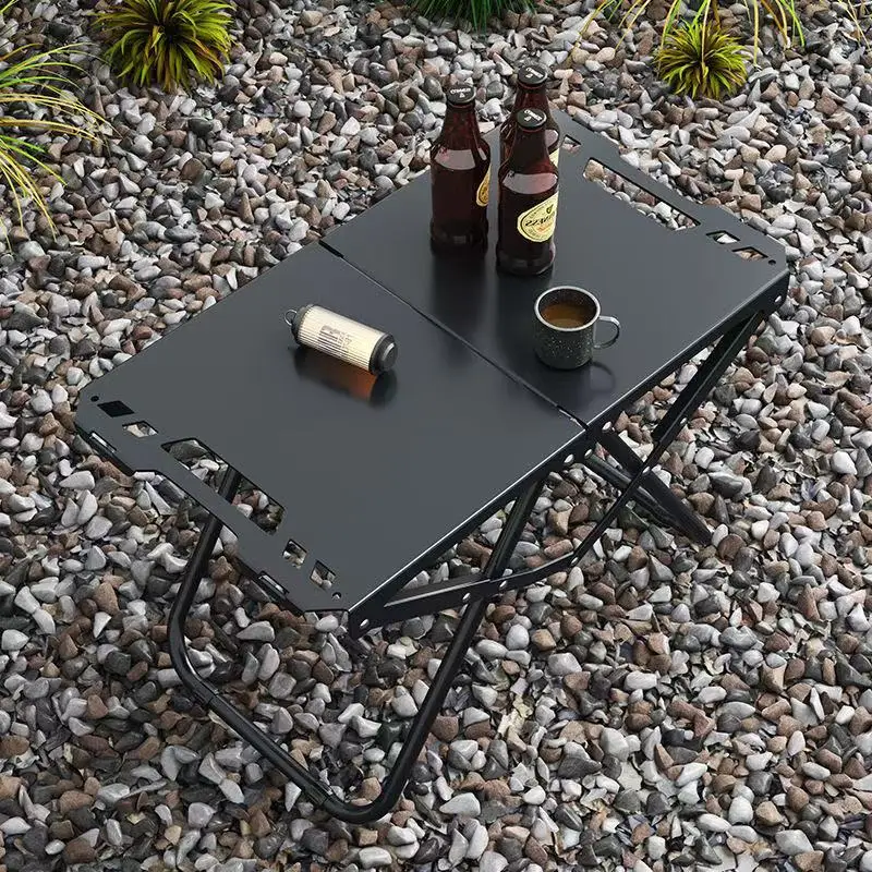 

Оптовая продажа, индивидуальный ультра легкий портативный складной железный стол из углеродистой стали для кемпинга и барбекю на открытом воздухе