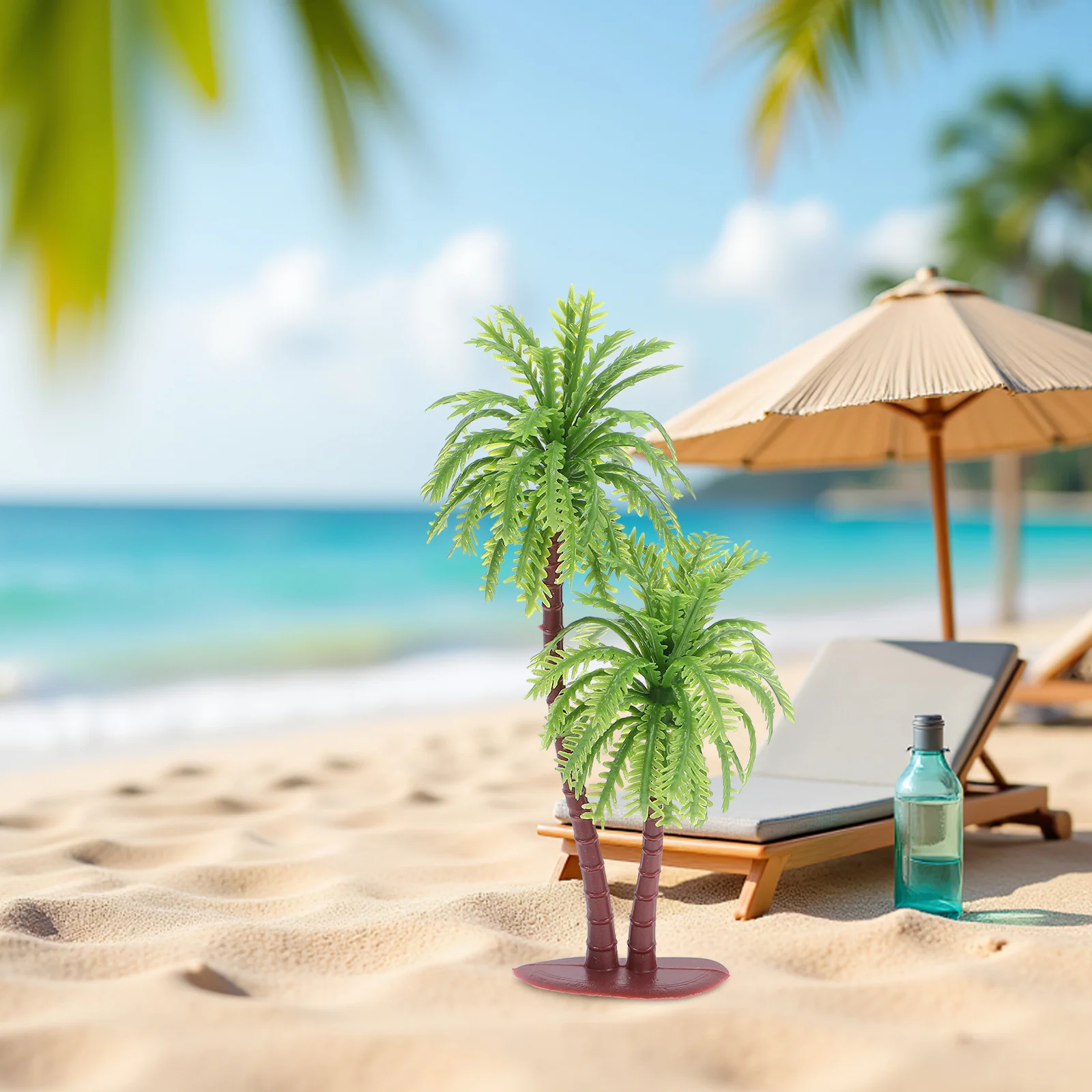 

10pcs Miniature Artificial Palm Fake Coconut Tree For Diy Cake Decorations Fairy Garden Cupcake Topper Tropical Photo Prop