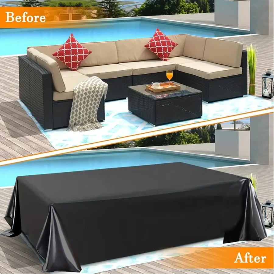 Household Waterproof  Sofa PVC Plastic Cover EasyClean Dustproof Moisture-Proof Protective Thin Cover for Furniture Anti Fouling