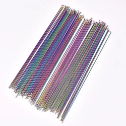 Stainless Steel Bicycle Spokes With Colorful Oil Slick Finish Perfect For MTB/Road Bikes Lengths 259/261/271/273/291/293MM