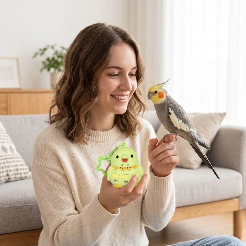 Funny Bird Shape Bird Learning Machine Recording Playback Parrot Teach Talking USB Charging Interactive Bird Repeater Gifts
