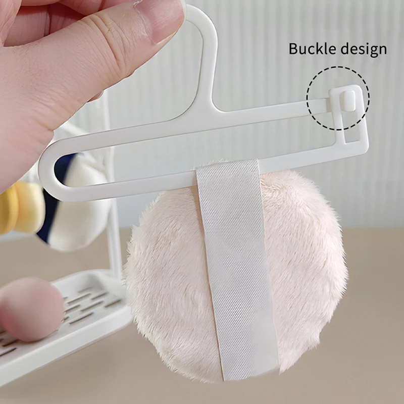 [JN] 5 قطع من أدوات المكياج، رف تجفيف، إسفنجات التجميل، مستحضرات التجميل، مسحوق التخزين، منظم محمول للسفر