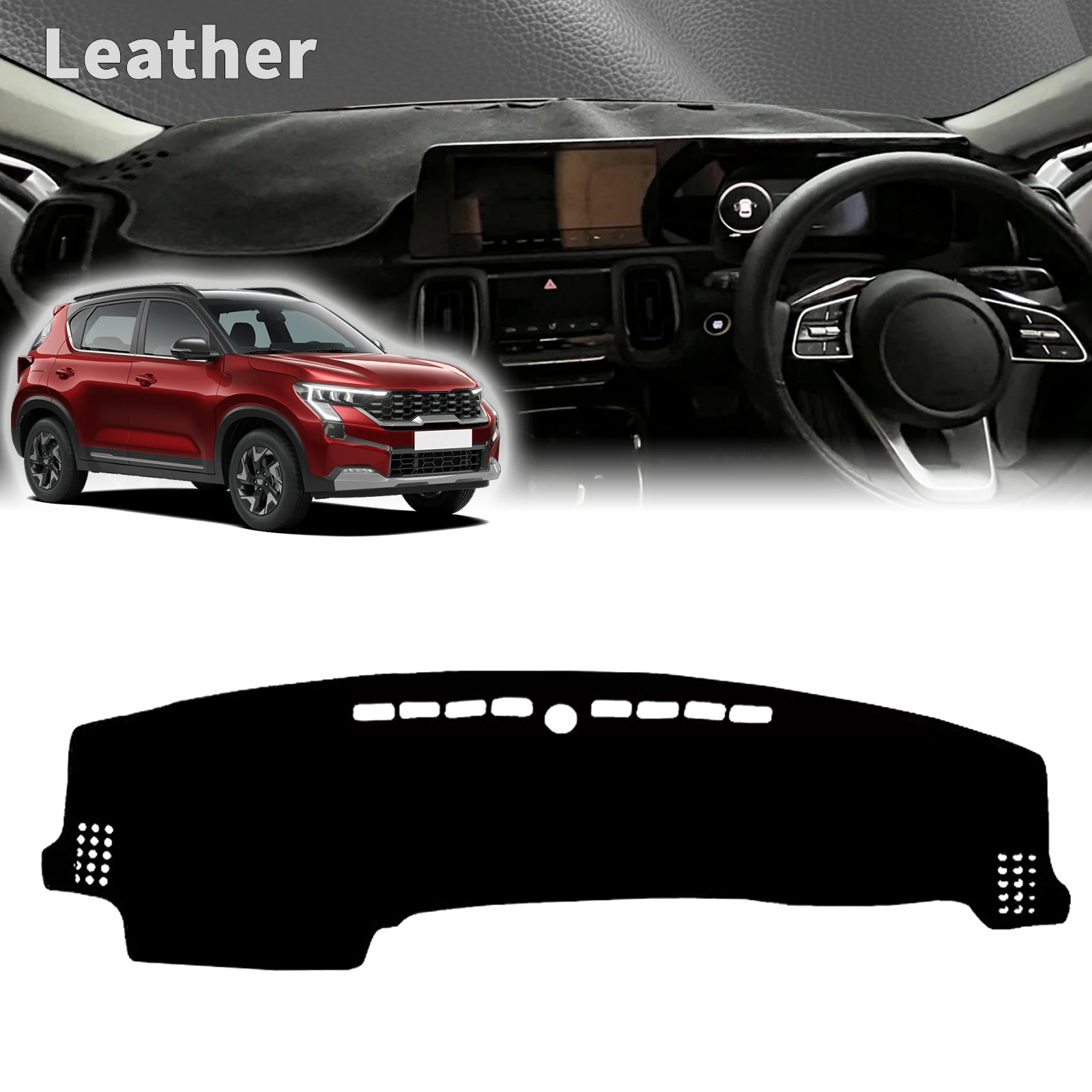 

fit for Kia Sonet 2026 2025 2024 2023 2022-2020 Car Dashboard Cover Dashmat Non‑Slip Protective Dash Mat Pad Auto Accessories