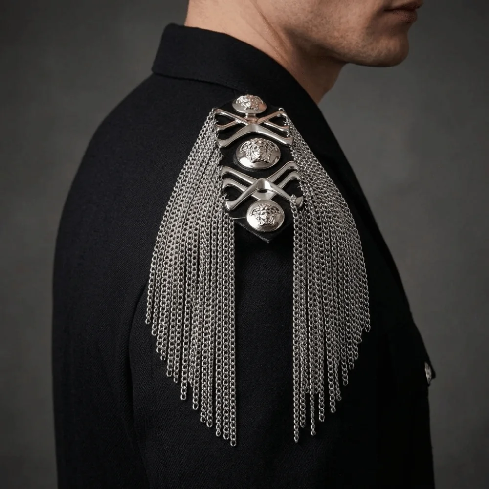Classic Tassel Epaulettes Dynamic Visual Effects Group Uniform Collocations Shoulder Board Formal Event Dress Fancy Looks