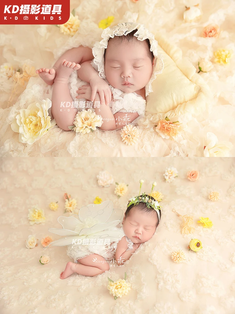 Photography Full Moon Baby Photography Butterfly Wings Newborn Clothing shooting bebe fille  наворожденных одежда  신생아촬영