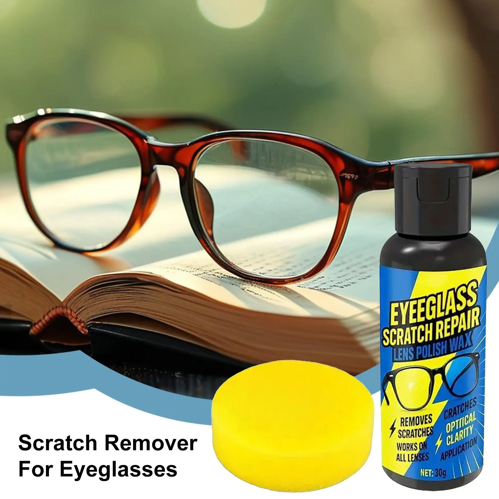 Scratch Remover for Eyeglasses Yellowing Sunglasses Cleaner Eyeglasses Shiny Solution Scratch Remover for Sunglasses Watch