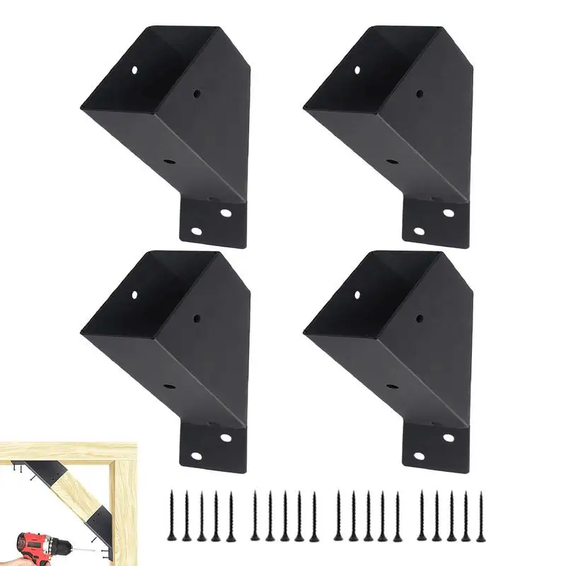 Angle Support Pergola Kit Angle Pergola Brackets 45 Degree 4Pieces Support Bracket Heavy Duty Shelf Bracket With Screws