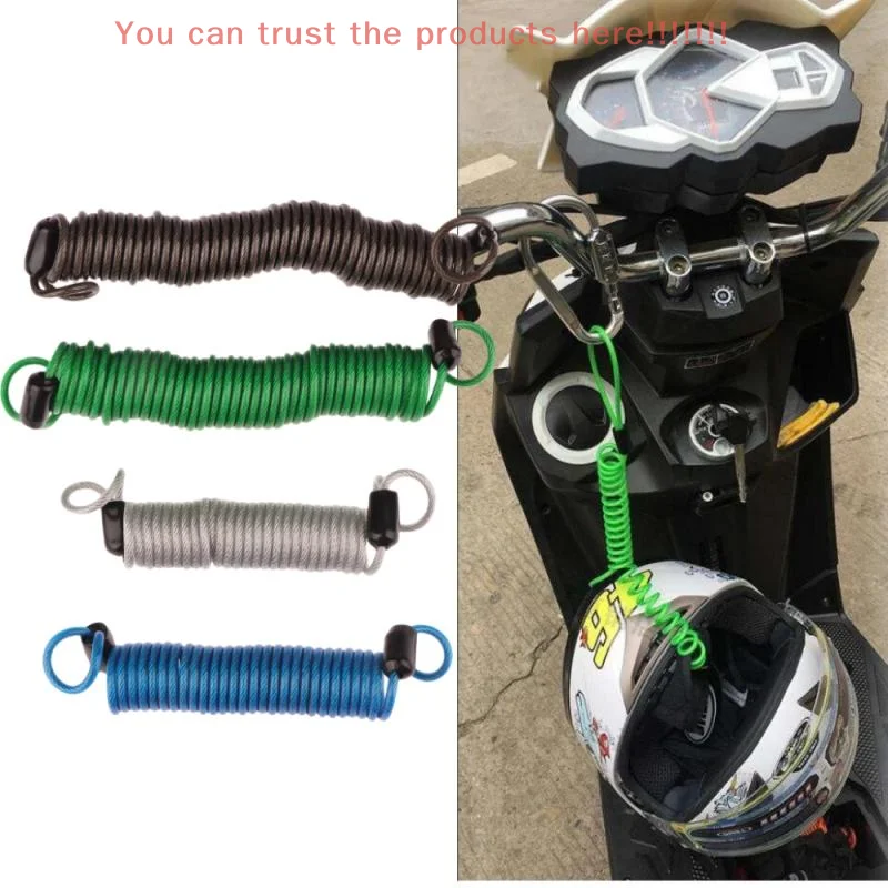 

1 Piece Anti-theft Security Reminder Motorcycle Alarm Bold Spring Cable 1.5/2.5m Safety Disc Brake Helmet Wire Bicycle Lock Rope