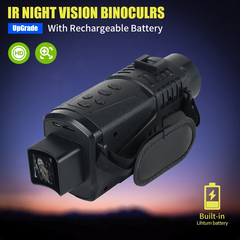 

HD 8X Monocular Night Vision Camera Telescope Infrared Zoom Distanc For Outdoor Search Full Darkness Hunting Observing Animals