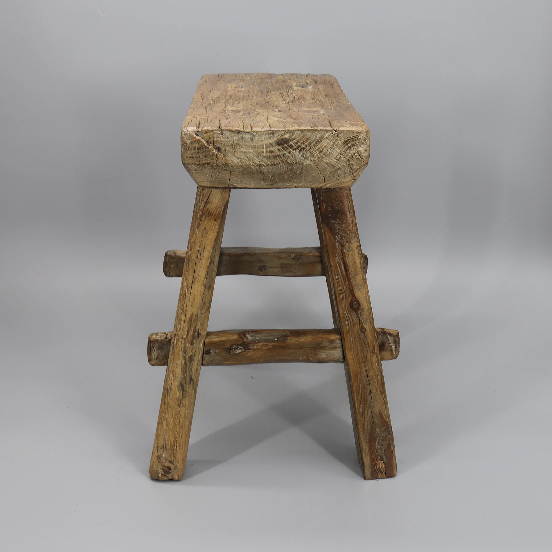 Old Wooden Stool, Bathroom Bench, Chinese Antique, Pedestal, Medium Size