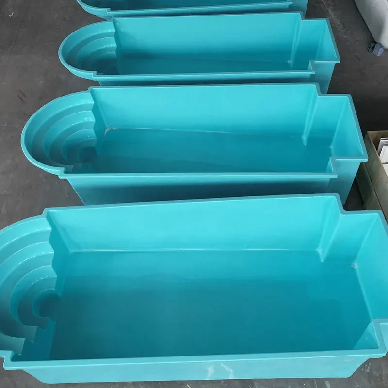 YG 20/40FT حاوية بركة المهنية تحت الأرض منزل الأسرة 6 متر 7 متر في الهواء الطلق سبا الألياف الزجاجية إينجروند حمام سباحة قذيفة