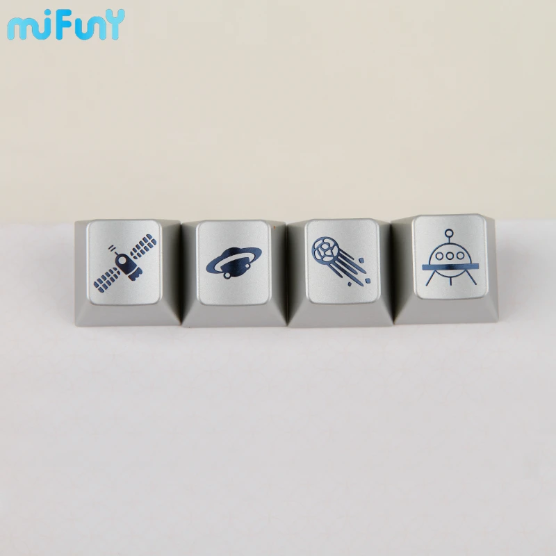 

Outer Space Astronaut Keycaps Personalized Customized Keycaps Metal Keycap Keyboard for Mechanical Keyboard Accessories Gifts