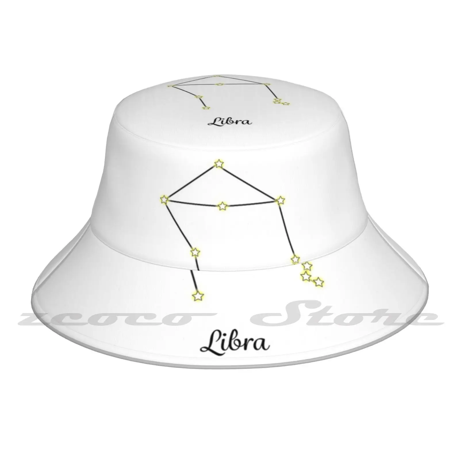 Libra Bucket Hat Fashion Soft Personalized Pattern Gift Cap Zodiac Astrology Sun Sign Moon Sign Horoscope Libra Libra Symbol