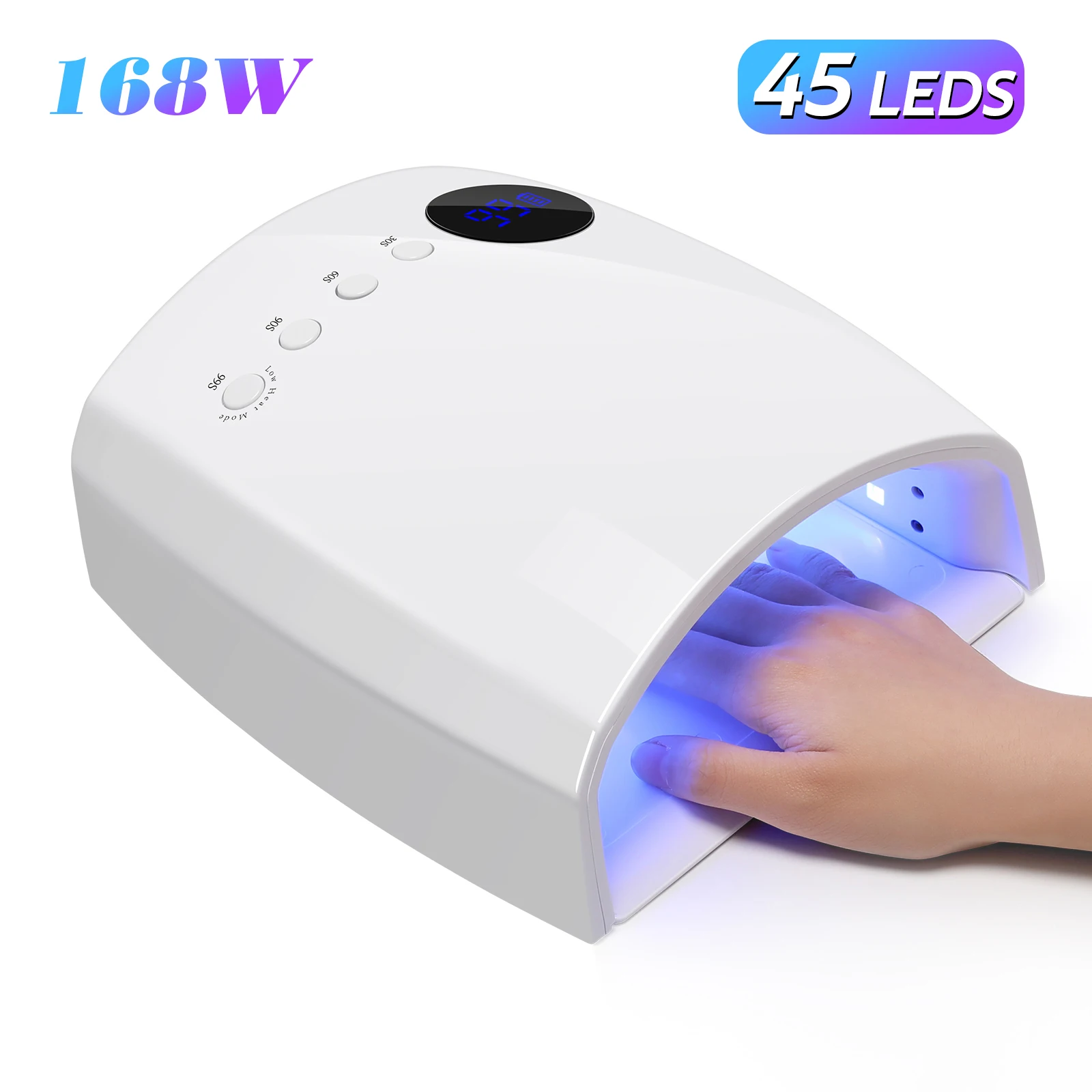 DianaBeauty UV LED Nail Lamp Rechargeable Cordless Nail Dryer with 4 Timer Modes Professional Manicure Lamp with 7500mAh Battery