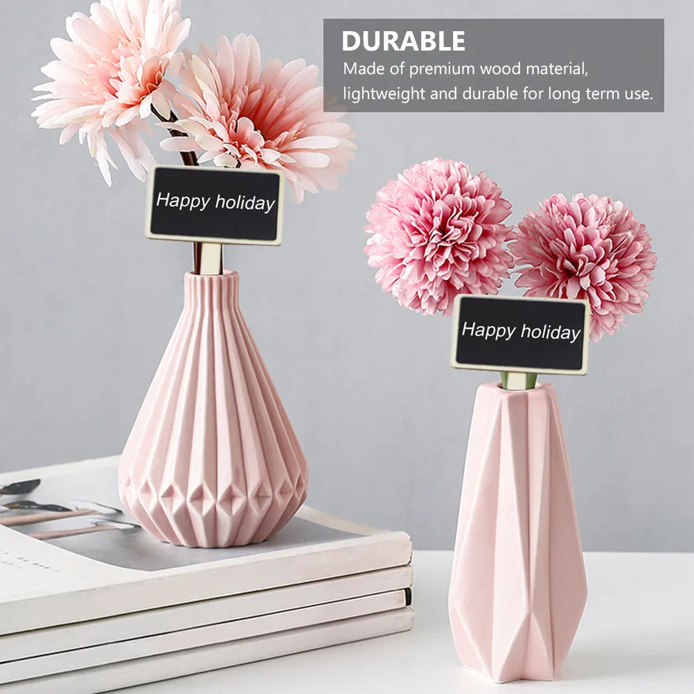 

20 шт. деревянных табличек-досок для растений, мини-доски для сообщений, декор для сада, ваз, рабочего стола, идентификационные таблички