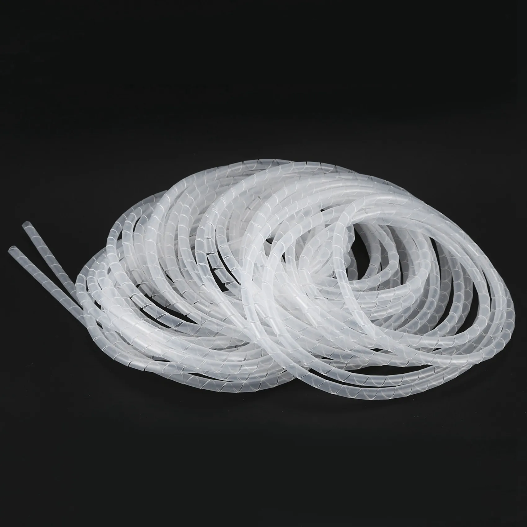 3X Cable Wire Organizer Manager Spiral Wrap Band 6Mm Dia 15M Length White