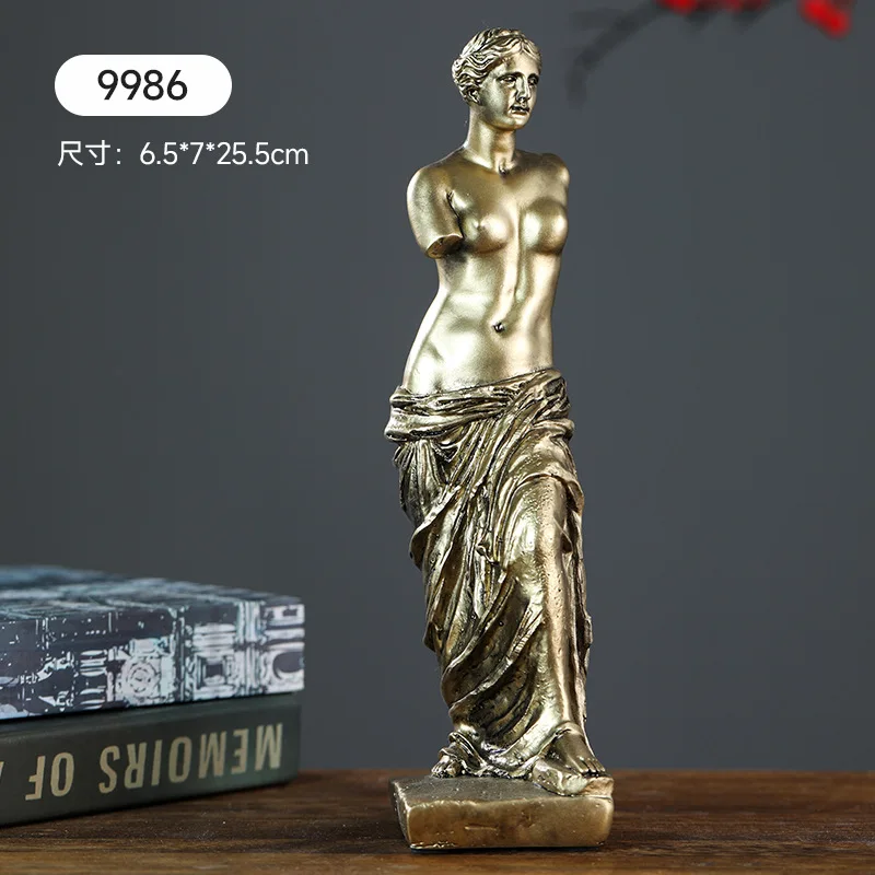 Modern Resin Statue Decor Creative Desktop Ornament for Office Home Entryway Shelf Table Centerpiece Art Figurine