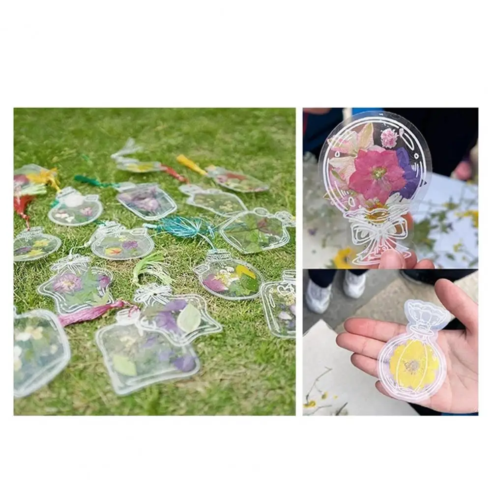 Diy Dried Flower Bookmark Handmade Transparent Dried Flower Bookmarks Kit for Diy Floral Page Clips Pressed Flowers Bookmark Set