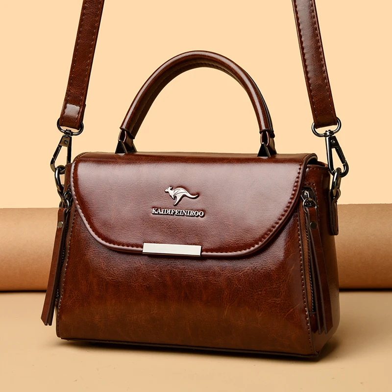 

Brand Women High Quality Leather Handbag Fashion Solid Shoulder Crossbody Bag for Women Luxury Purse Female Designer Tote Bags