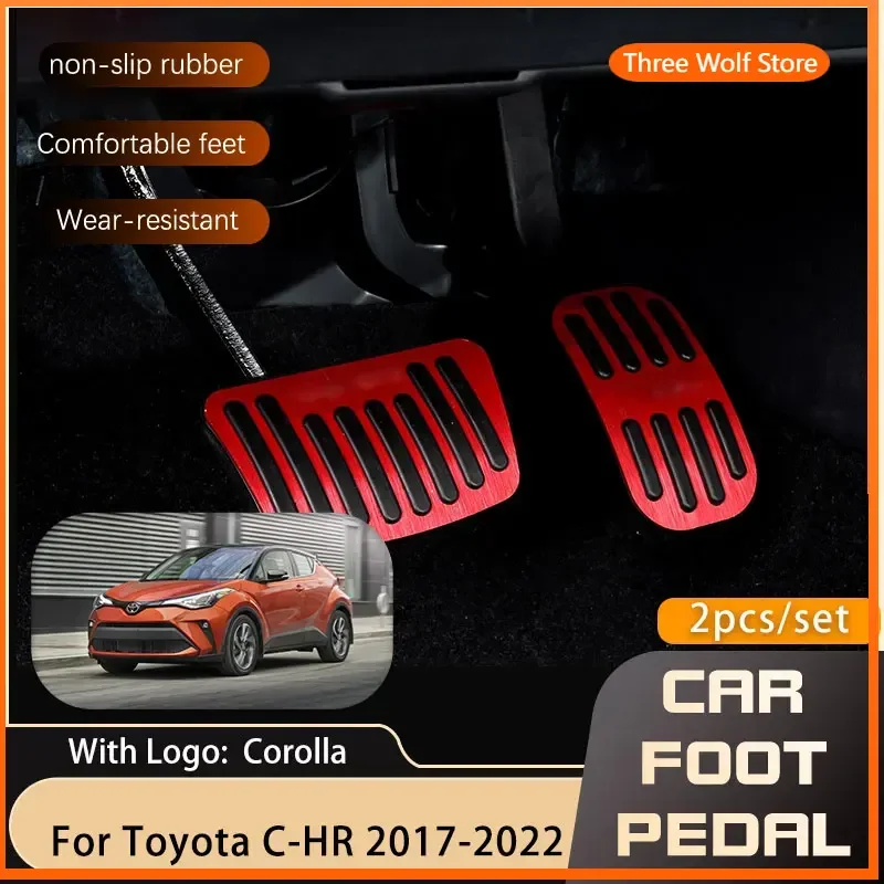 

AT Car Foot Pedals For Toyota C-HR CHR C HR AX10 AX50 2017 2018 2019 2020 2021 2022 Gas Brake Stainless Steel Pedal Cover 2 PCS