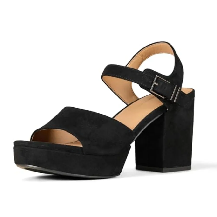 

Women's Platform Ankle Strap Block Heel Sandal