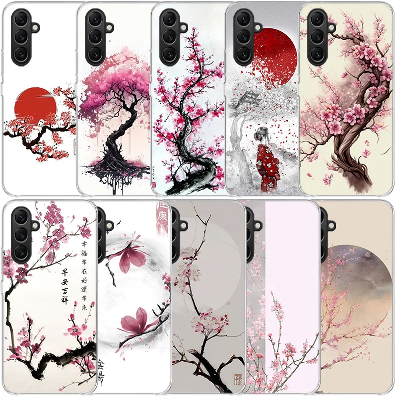 Cherry Blossom Tree Phone For Samsung S25 Ultra S24 FE A55 A35 A25 A15 A05S A04S A14 A24 A34 A54 A03S A13 A23 A33 A53 A73 Cover