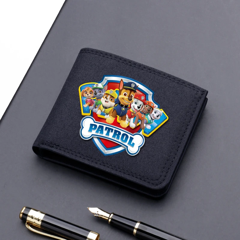 Paw Patrol กระเป๋าสตางค์สําหรับชายอะนิเมะแฟชั่น Passport ID การ์ดคลิปเด็กบัตรเครดิตแบบพกพา Hip Hop เงินกระเป๋าแฟนของขวัญ