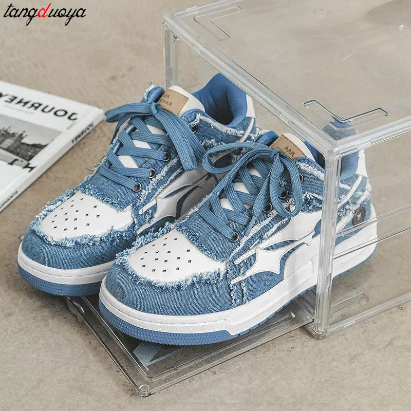 Y2K Star Skateboard Shoes Women Punk Hip-hop Sneakers Fashion Versatile Lace Up Running Tennis Sports Shoes Women Casual Shoes